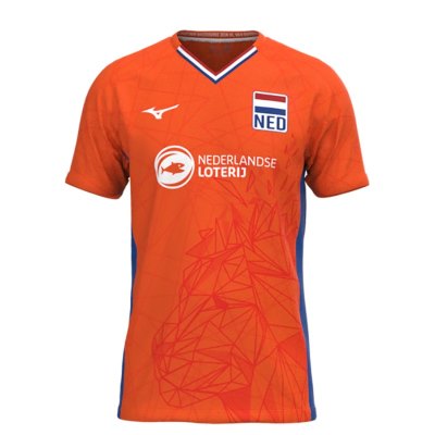 Camisa Mizuno Nevobo Voleyball Replica Shirt Hombre - Naranjas - Chile M502KGUELF